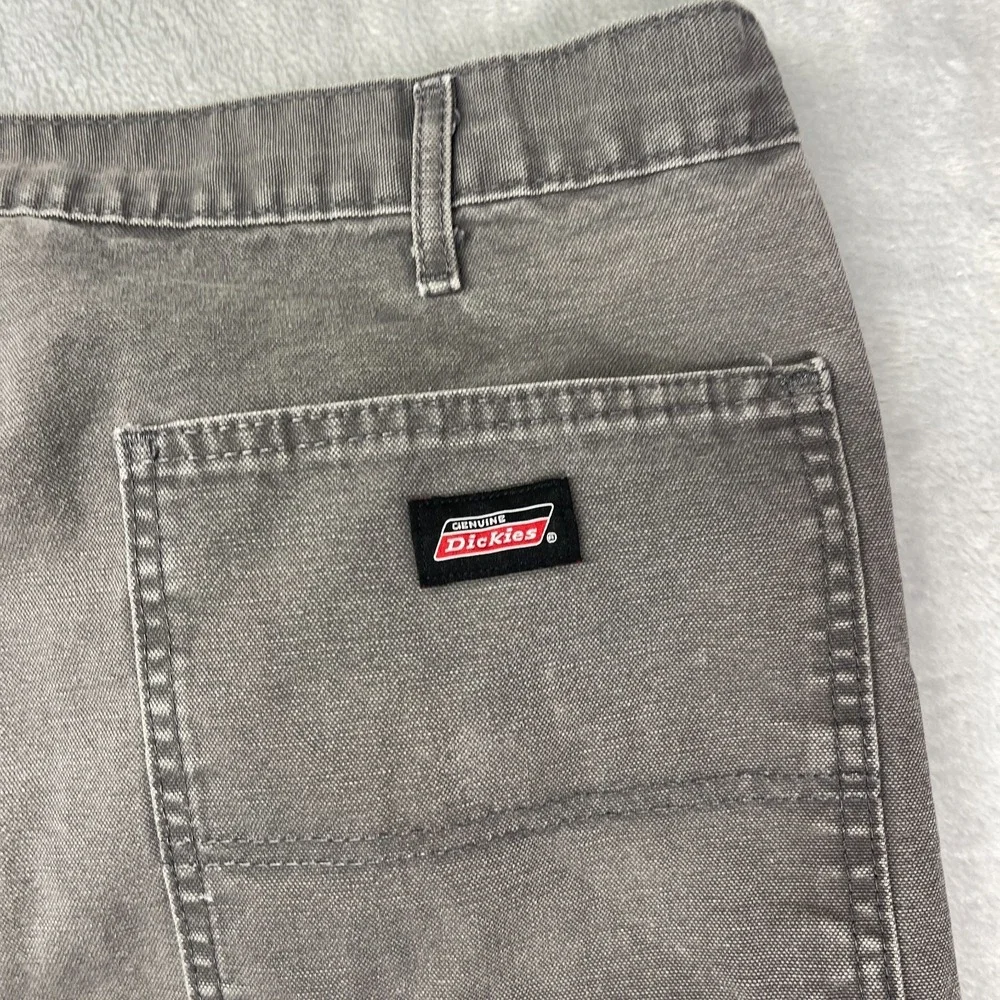 Dickies Carpenter‎ Pants Mens 44x30 Gray Canvas Work Outdoor Loose Fit Wide Leg